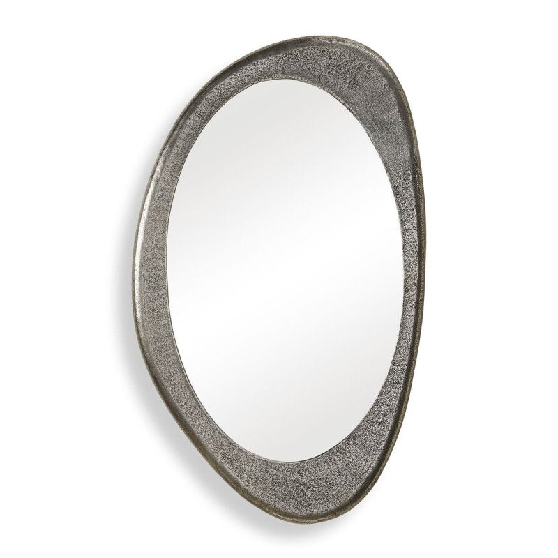 Schiller Antique Nickel Oval Wall Mirror oval mirror by Uttermost