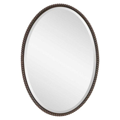 Sherise Bronze Oval Mirror - Uttermost - Oval Mirrors by Modest Hut