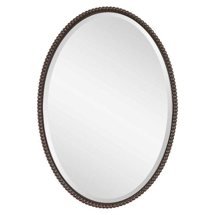 Sherise Bronze Oval Mirror - Uttermost - Oval Mirrors by Modest Hut