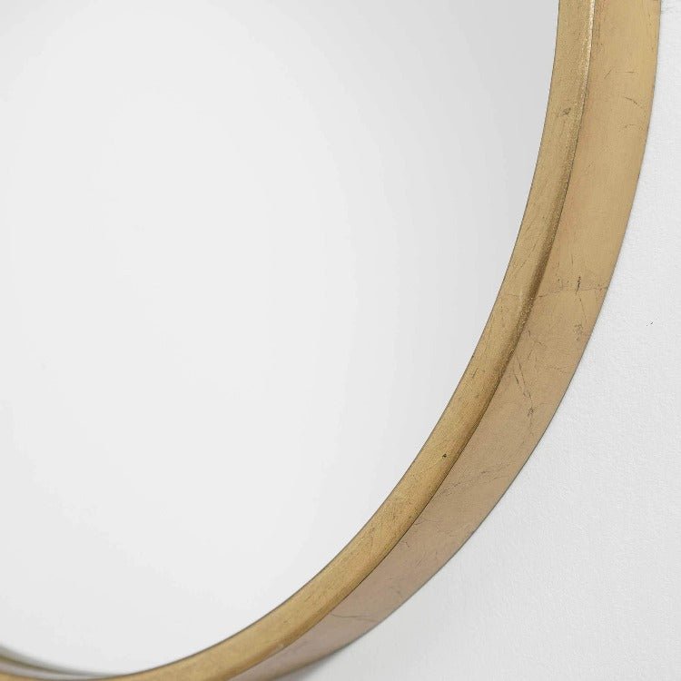 Varina Oval Gold Mirror - Uttermost - Oval Mirrors by Modest Hut