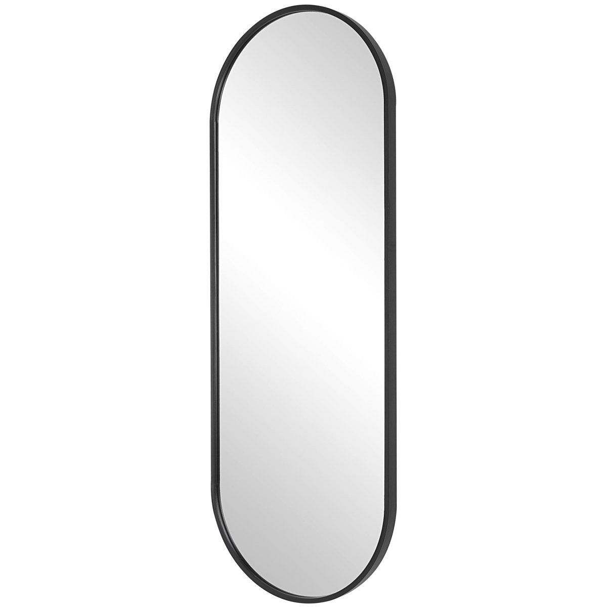Varina Tall Black Mirror - Uttermost - Oval Mirrors by Modest Hut