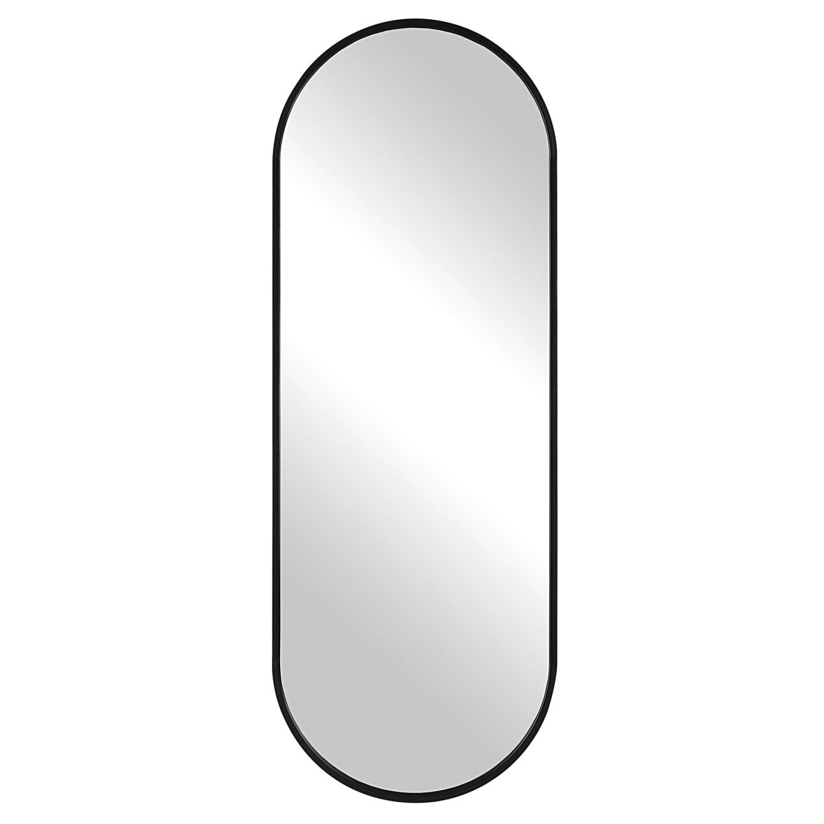 Varina Tall Black Mirror - Uttermost - Oval Mirrors by Modest Hut