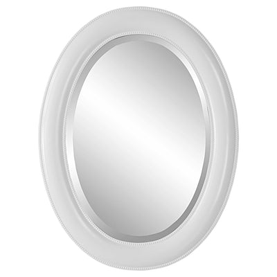 White Oval Mirror - Uttermost - Oval Mirrors by Modest Hut