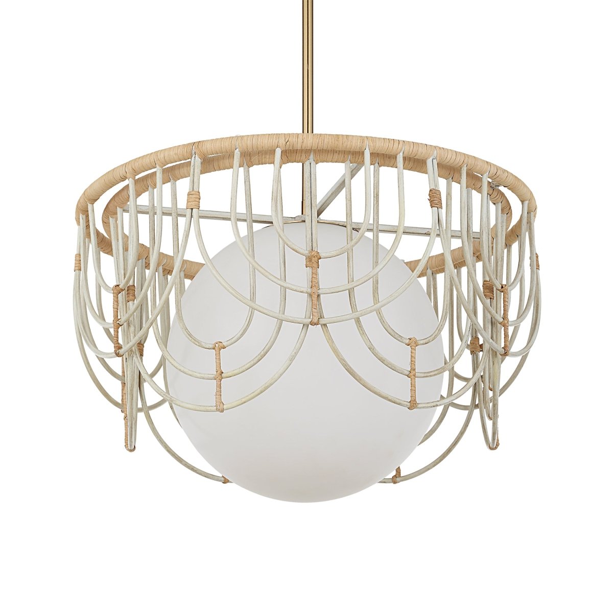 Arches 1 Light Rattan Pendant - Uttermost - Pendants by Modest Hut