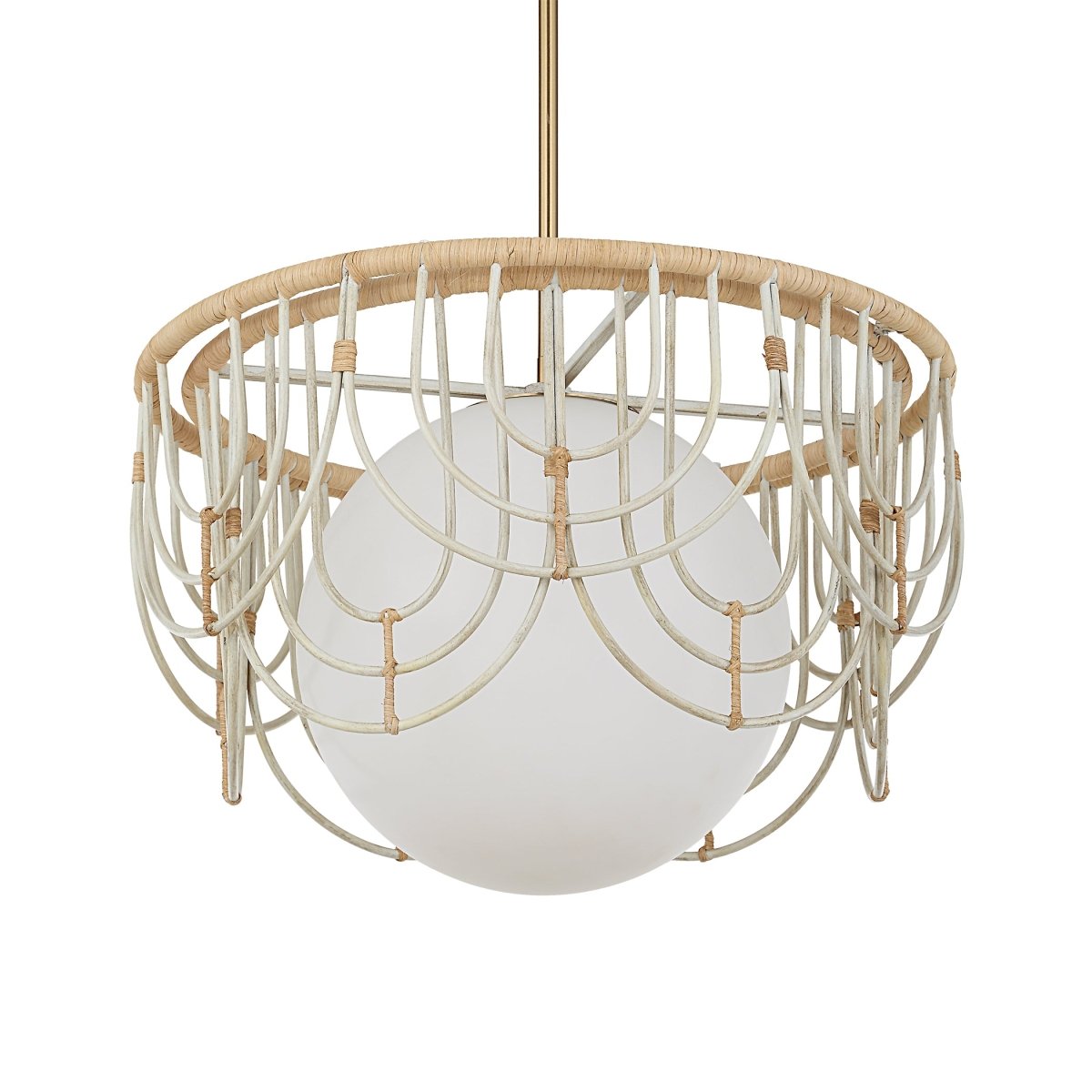 Arches 1 Light Rattan Pendant - Uttermost - Pendants by Modest Hut