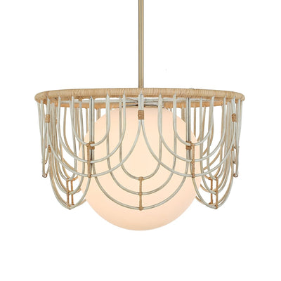 Arches 1 Light Rattan Pendant - Uttermost - Pendants by Modest Hut