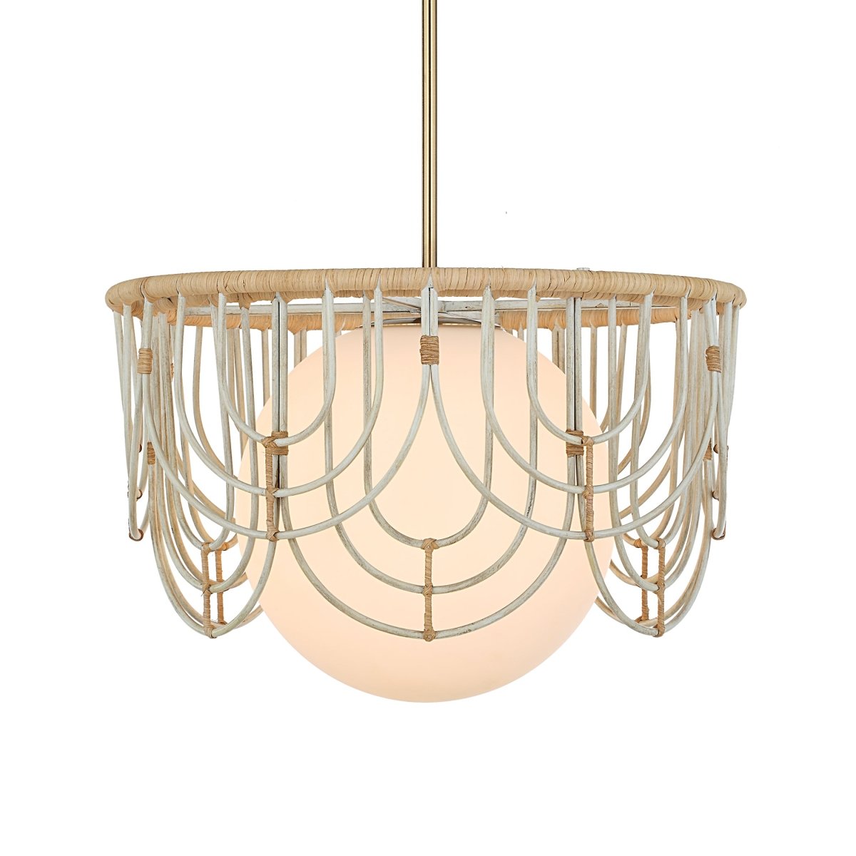 Arches 1 Light Rattan Pendant - Uttermost - Pendants by Modest Hut