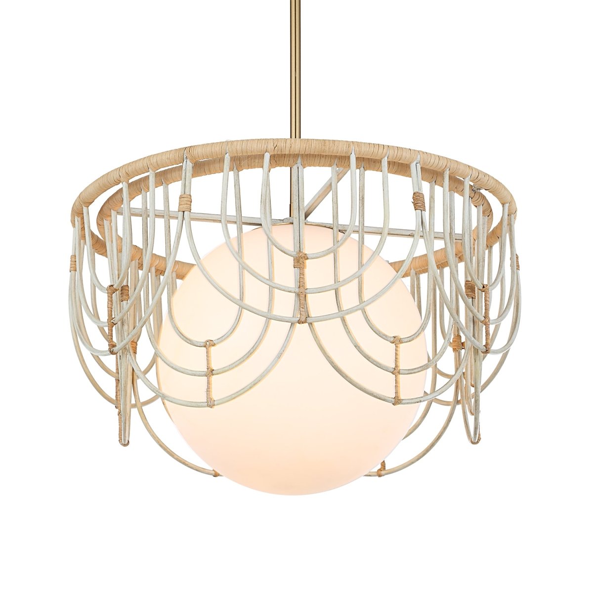 Arches 1 Light Rattan Pendant - Uttermost - Pendants by Modest Hut