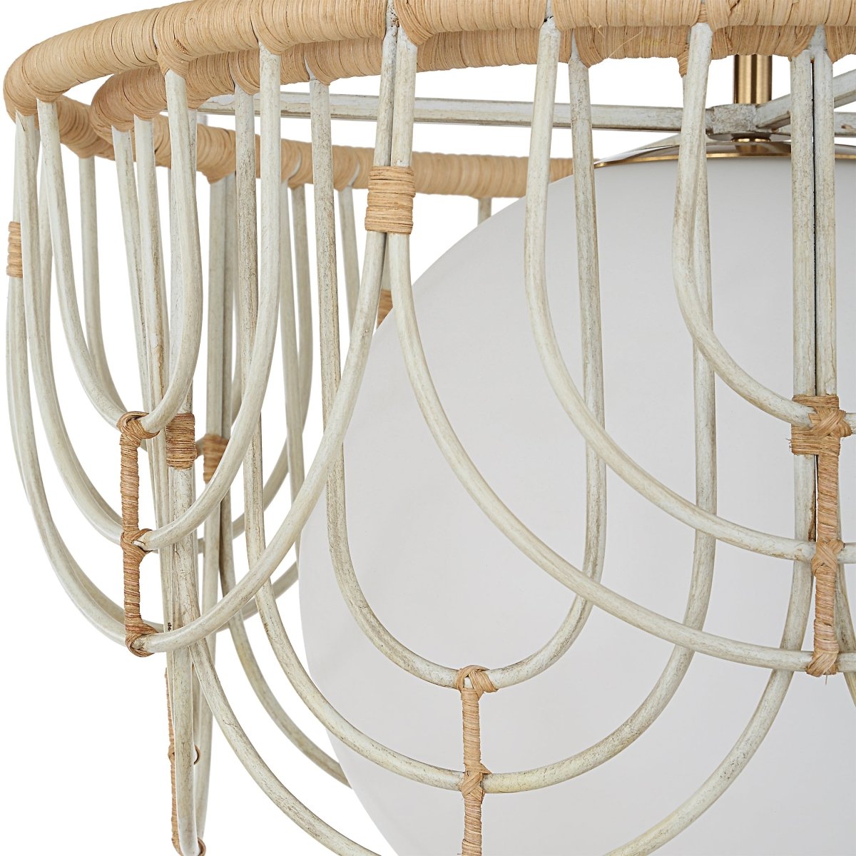 Arches 1 Light Rattan Pendant - Uttermost - Pendants by Modest Hut