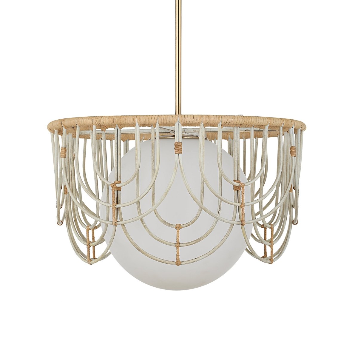 Arches 1 Light Rattan Pendant - Uttermost - Pendants by Modest Hut