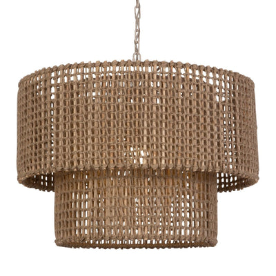 Biswas Woven Jute 1 Light Pendant - Uttermost - Pendants by Modest Hut