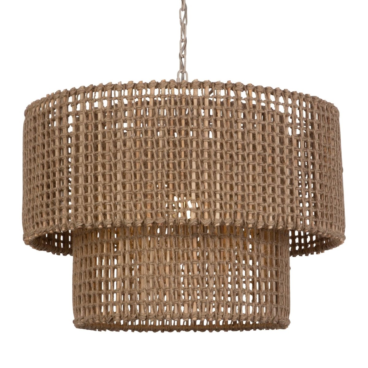 Biswas Woven Jute 1 Light Pendant - Uttermost - Pendants by Modest Hut