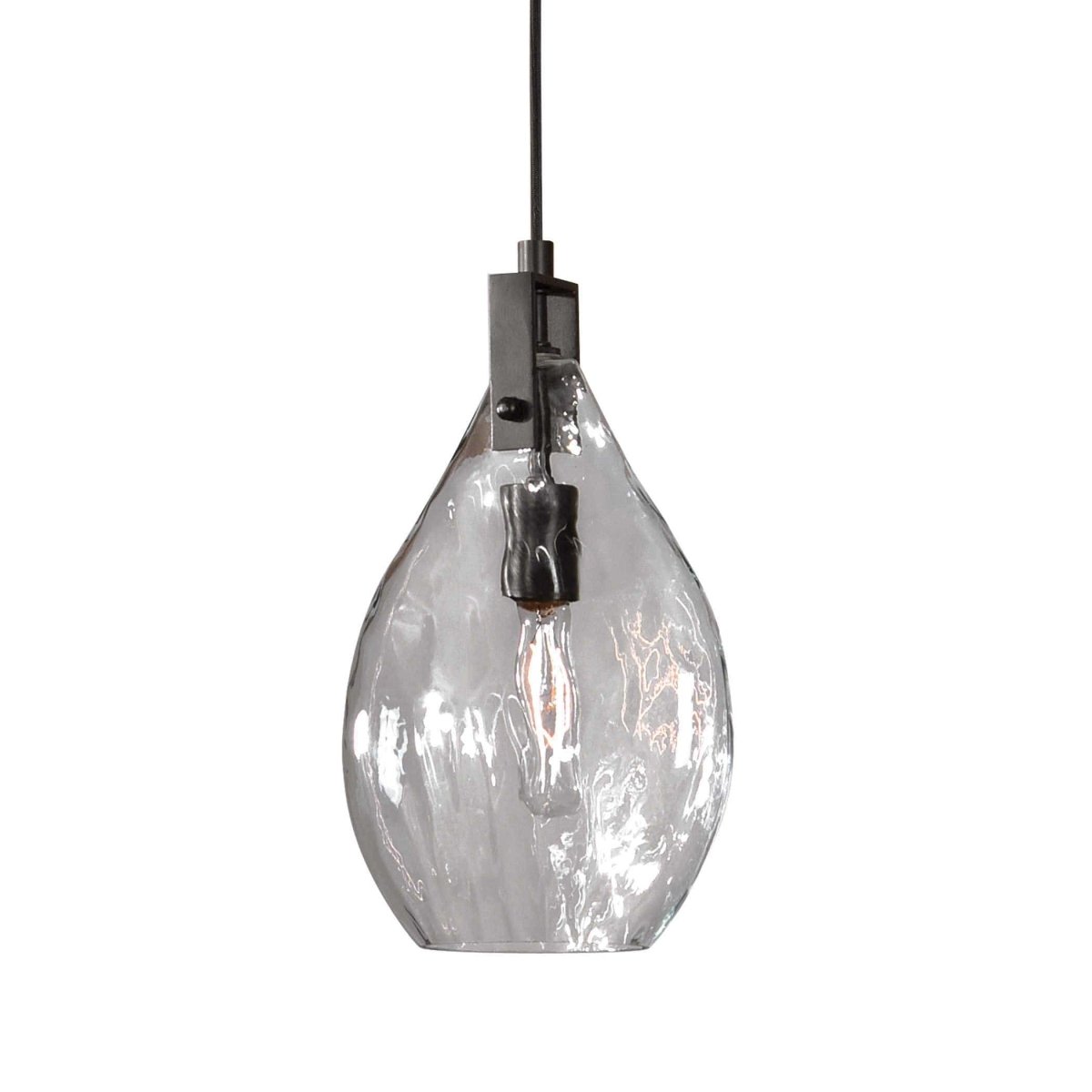 Campseter Watered Glass Mini Pendent - Uttermost - Pendants by Modest Hut