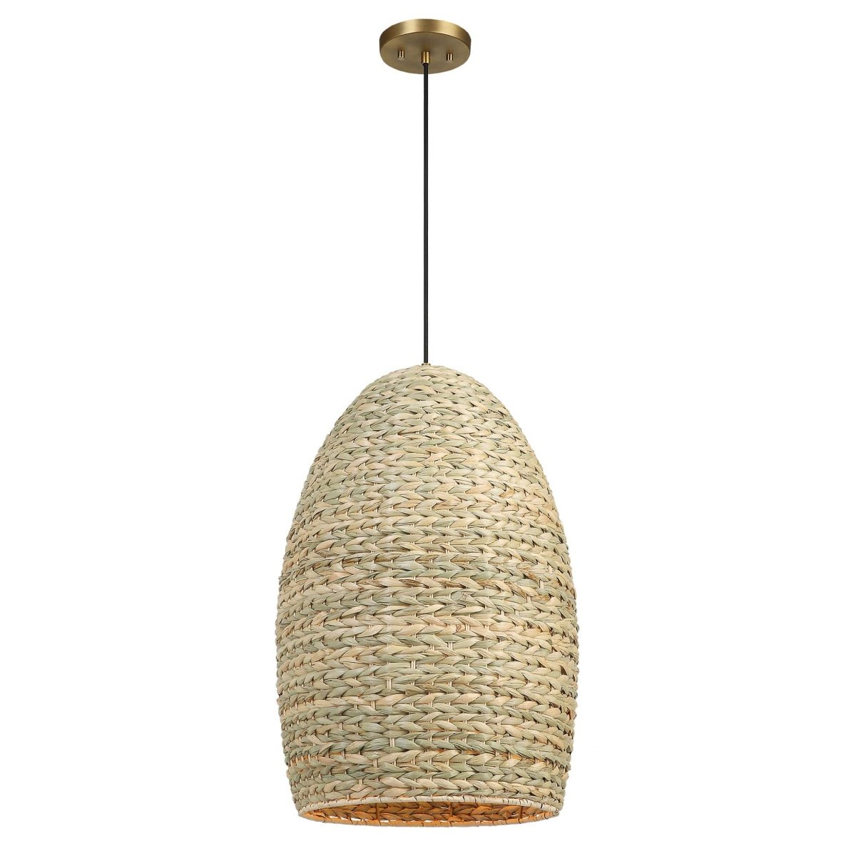 Cardamom 1 Light Woven Rope Pendant - Uttermost - Pendants by Modest Hut