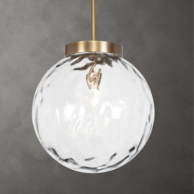 Gaia 1 Light Watered Glass Pendant - Uttermost - Pendants by Modest Hut