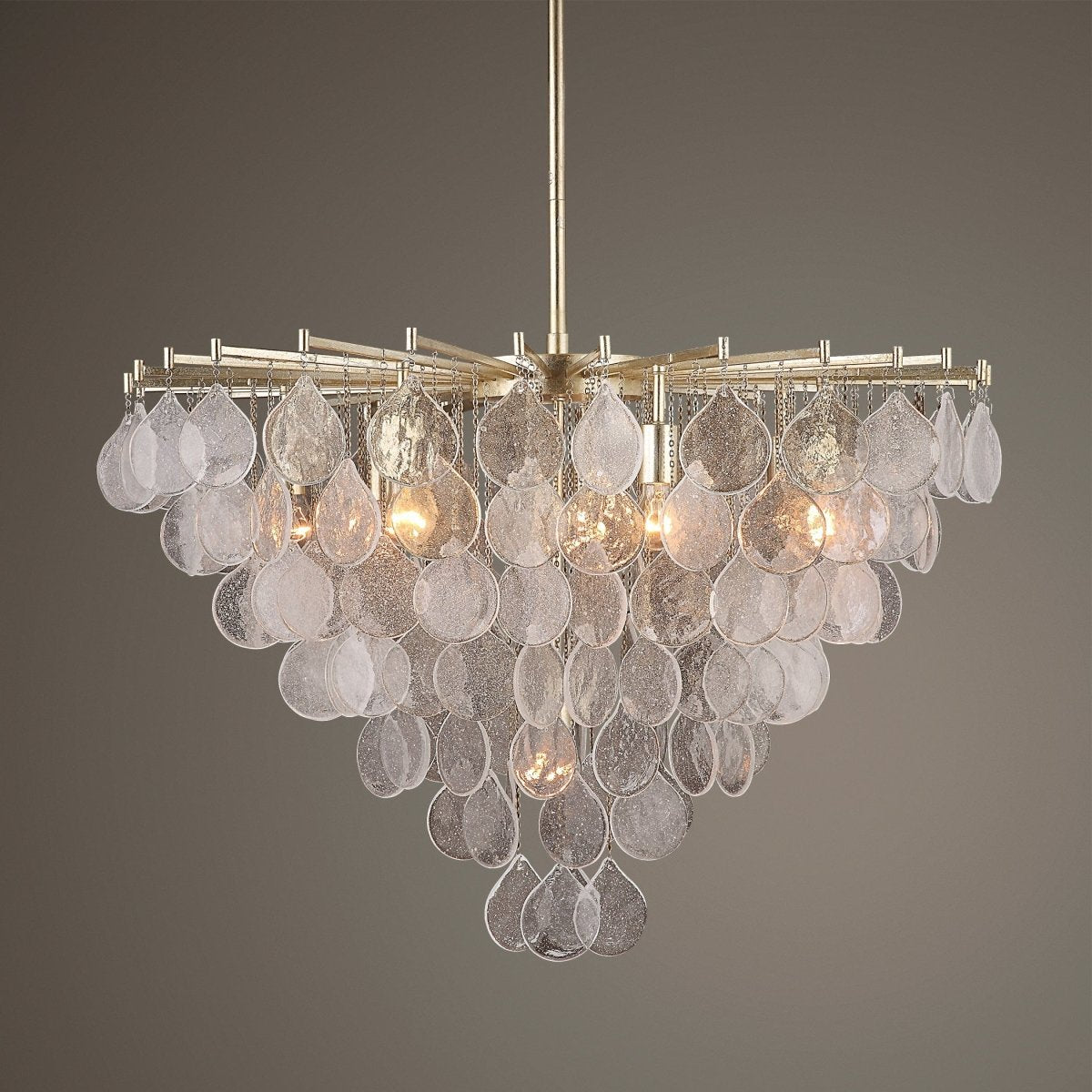 Goccia 8 Light Tear Drop Glass Pendant - Uttermost - Pendants by Modest Hut