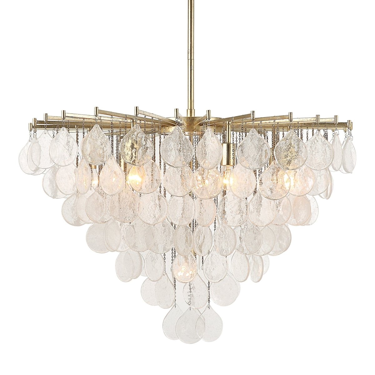 Goccia 8 Light Tear Drop Glass Pendant - Uttermost - Pendants by Modest Hut