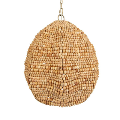 Kauri 1 Light Wooden Bead Pendant - Uttermost - Pendants by Modest Hut