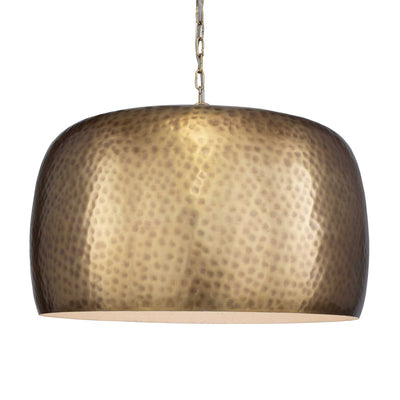 Lemont Hammered Brass 1 Light Pendant - Uttermost - Pendants by Modest Hut
