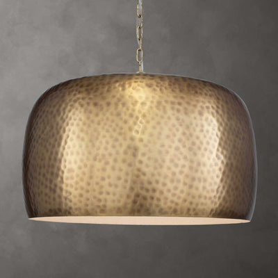 Lemont Hammered Brass 1 Light Pendant - Uttermost - Pendants by Modest Hut