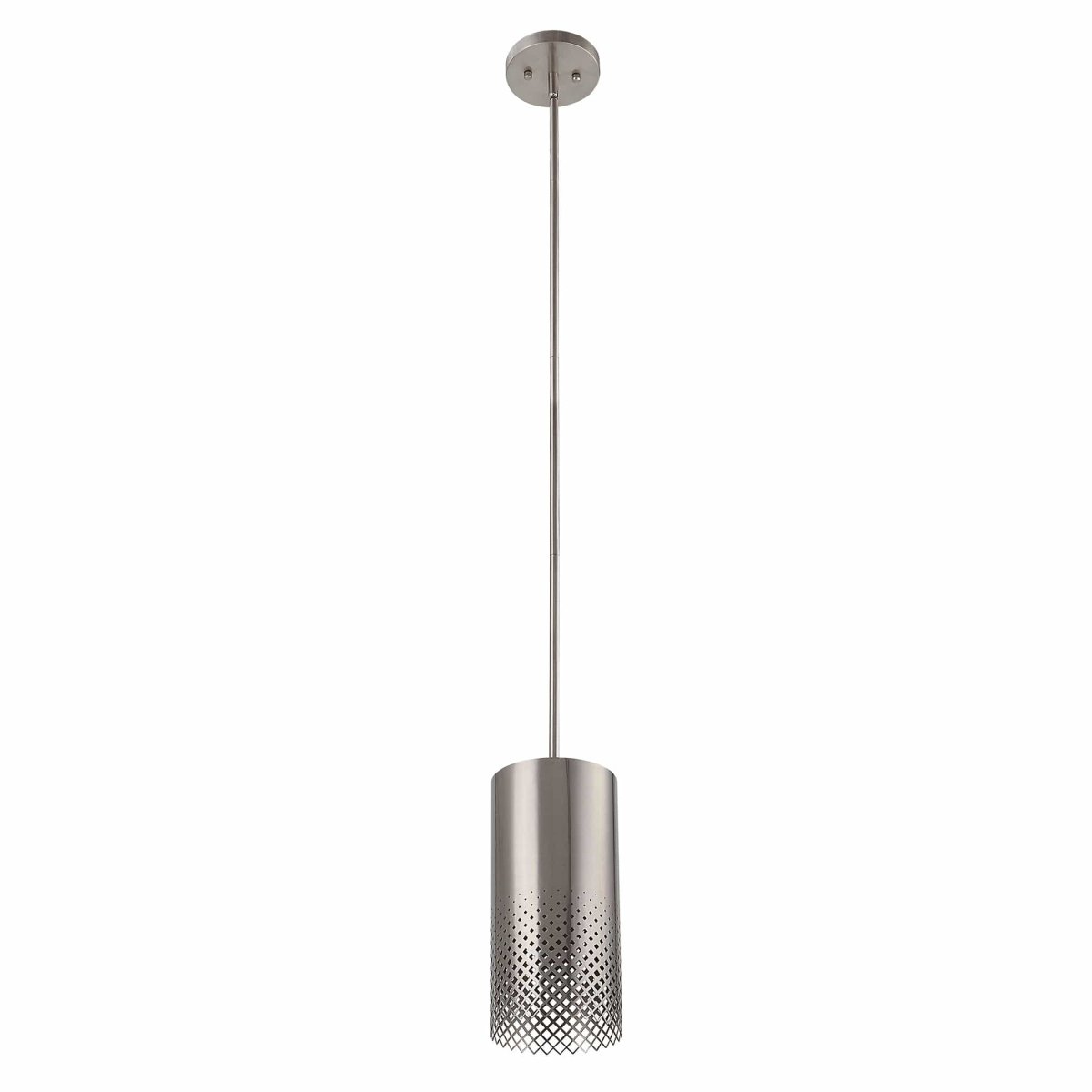 Manheim 1 Light Nickel Cylinder Pendant - Uttermost - Pendants by Modest Hut