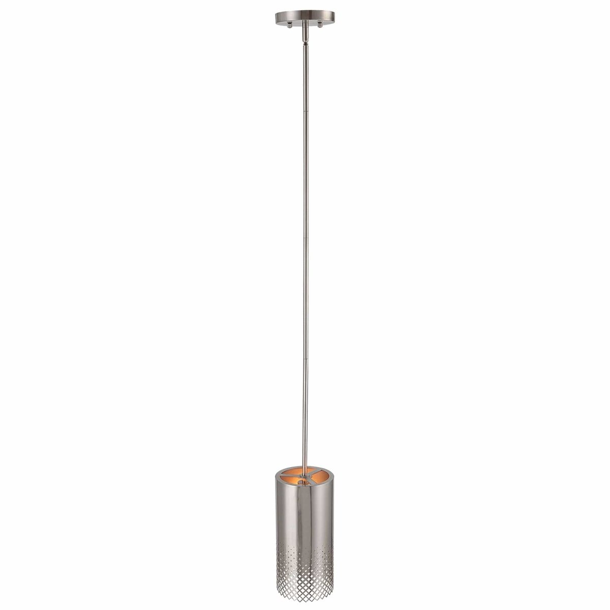 Manheim 1 Light Nickel Cylinder Pendant - Uttermost - Pendants by Modest Hut