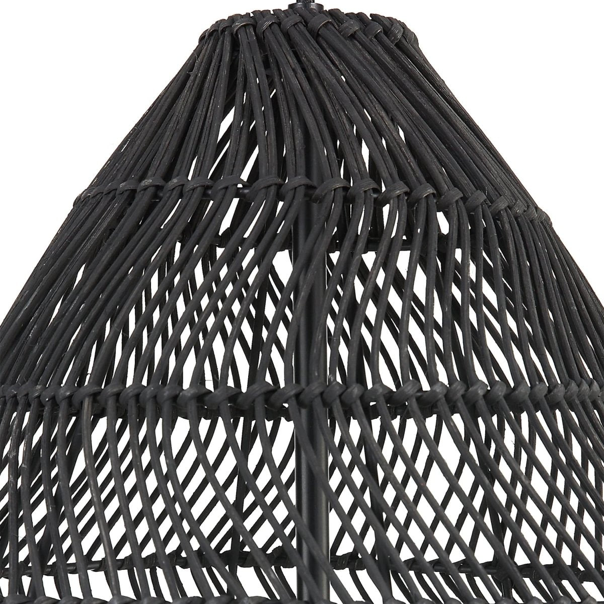 Nandi 1 Light Woven Black Pendant - Uttermost - Pendants by Modest Hut