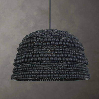 Persephone Black Bead 1 Light Pendant - Uttermost - Pendants by Modest Hut