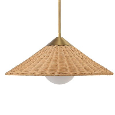 Phuvinh 1 Light Rattan Shade Pendant - Uttermost - Pendants by Modest Hut