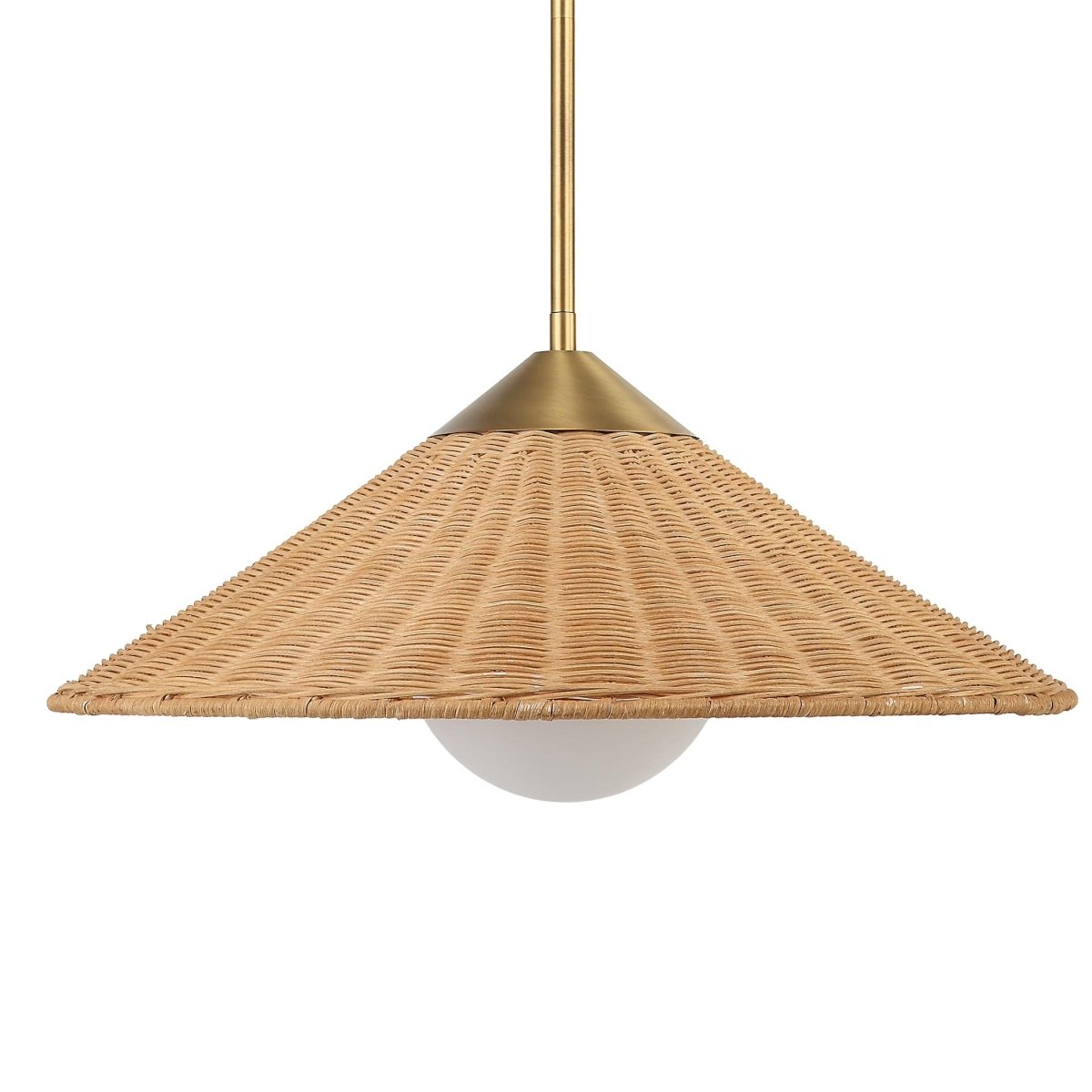 Phuvinh 1 Light Rattan Shade Pendant - Uttermost - Pendants by Modest Hut