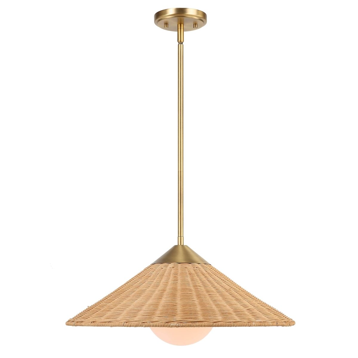 Phuvinh 1 Light Rattan Shade Pendant - Uttermost - Pendants by Modest Hut