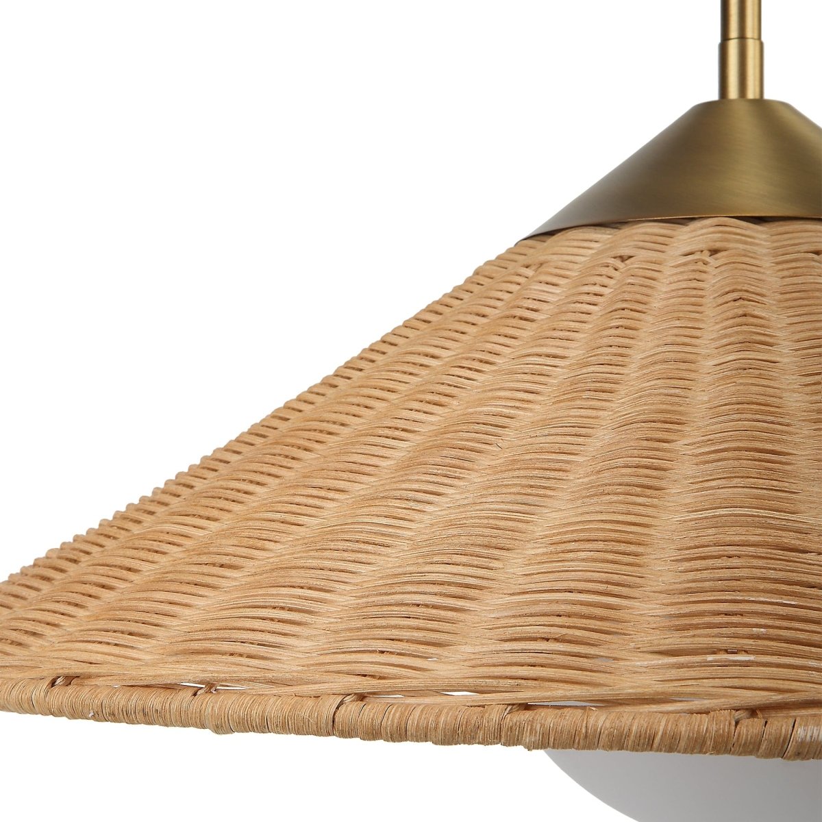 Phuvinh 1 Light Rattan Shade Pendant - Uttermost - Pendants by Modest Hut