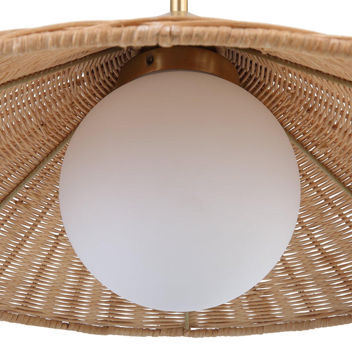 Phuvinh 1 Light Rattan Shade Pendant - Uttermost - Pendants by Modest Hut