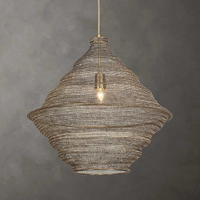 Sigh Woven Brass 1 Light Pendant - Uttermost - Pendants by Modest Hut