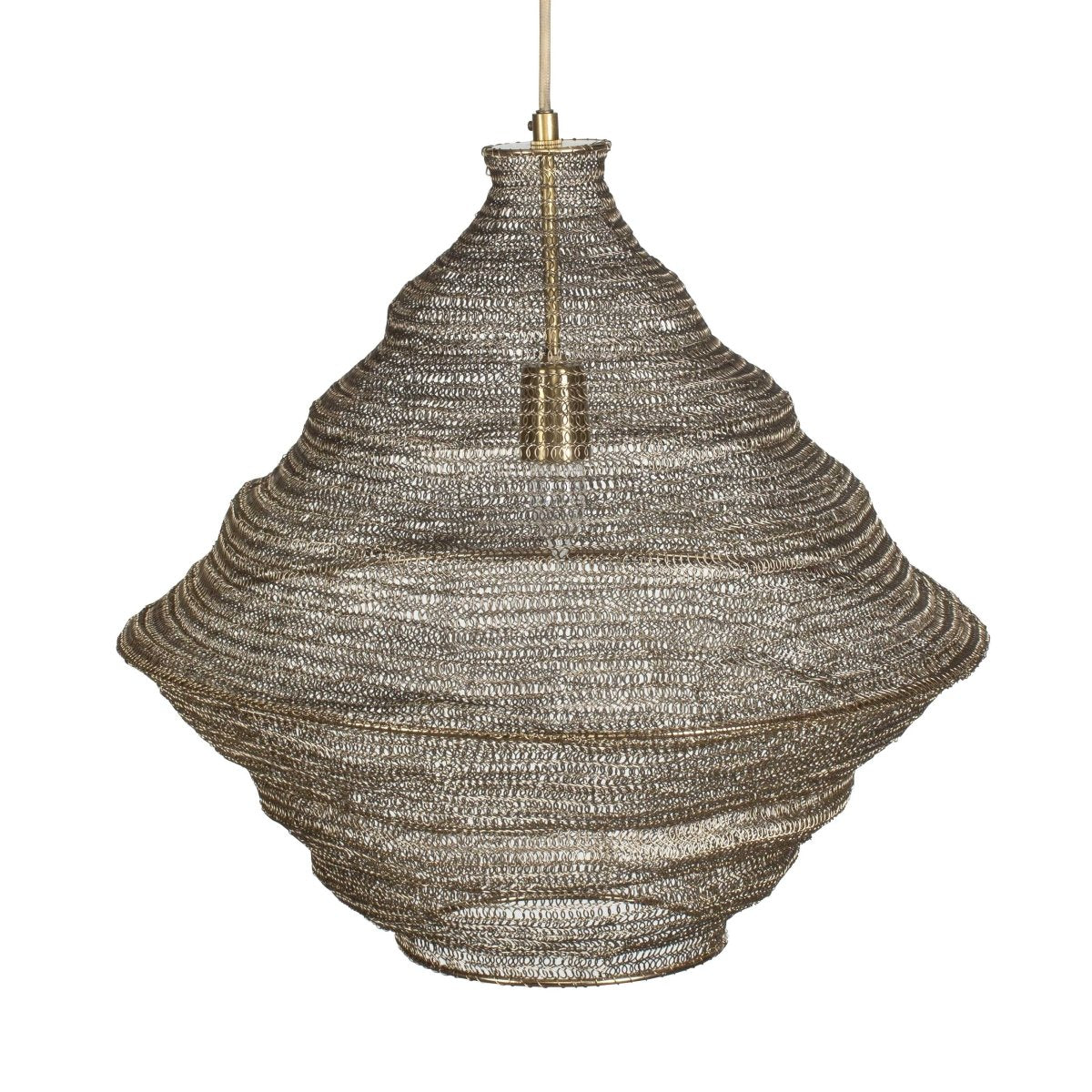 Sigh Woven Brass 1 Light Pendant - Uttermost - Pendants by Modest Hut