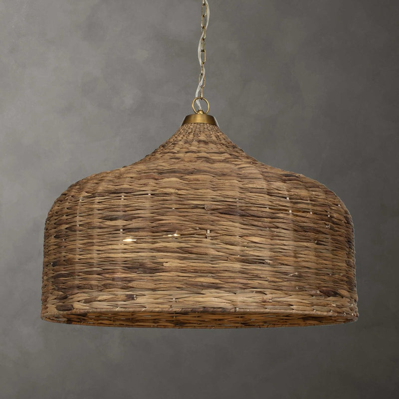 Tauranga Seagrass 5 Light Pendant - Uttermost - Pendants by Modest Hut