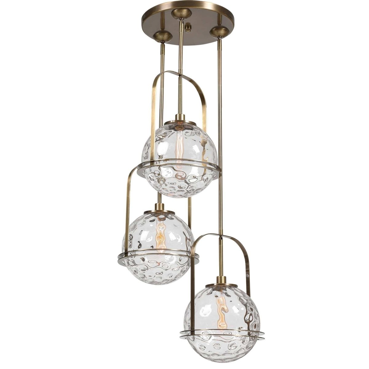 Three Light Cluster Pendant - Uttermost - Pendants by Modest Hut