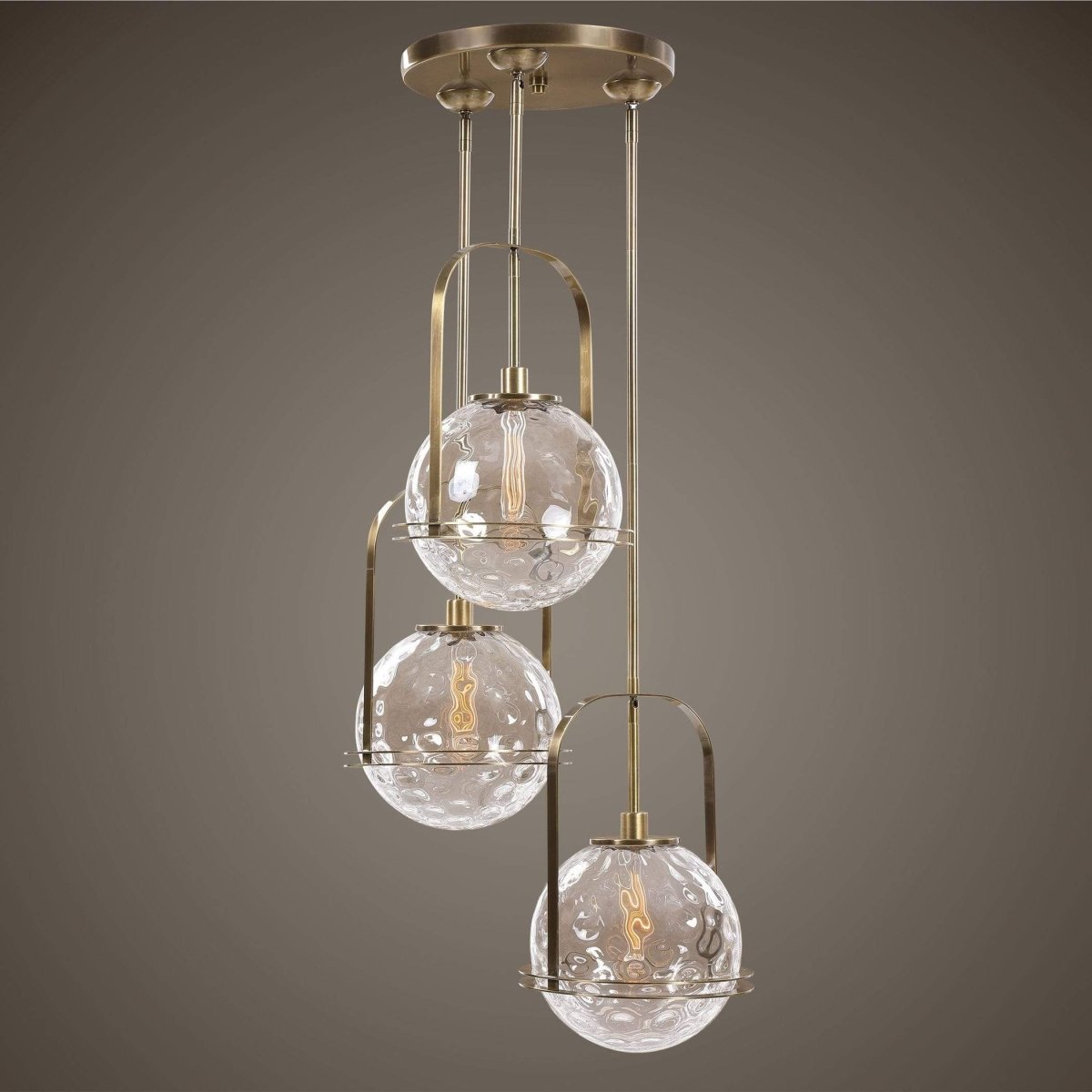 Three Light Cluster Pendant - Uttermost - Pendants by Modest Hut