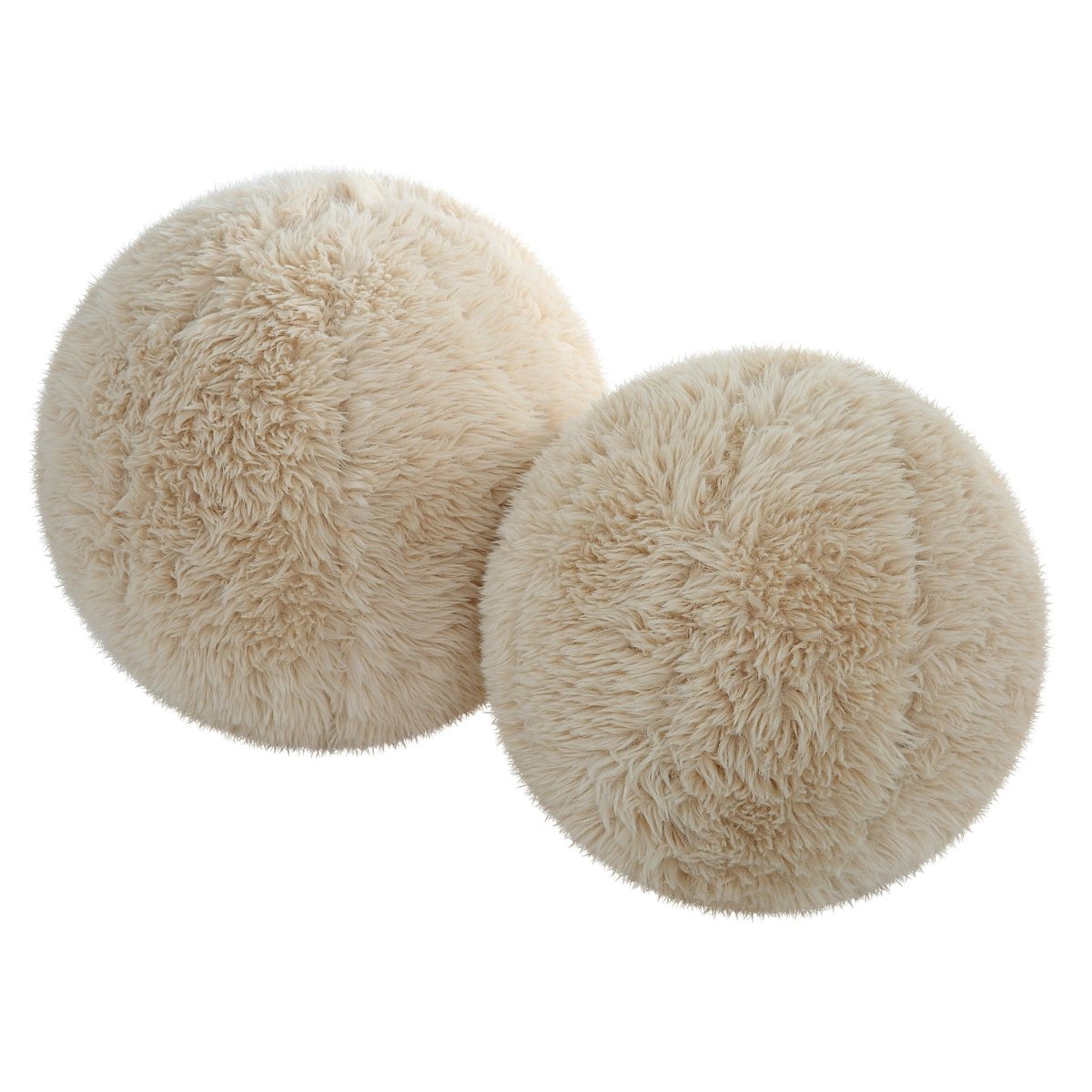 Abide Ball Sheepskin Pillows, Set/2 - Uttermost - Pillows by Modest Hut