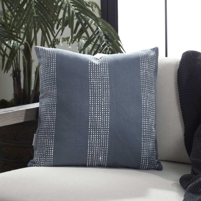 Caper Slate Blue Outdoor Pillow - Pillows
