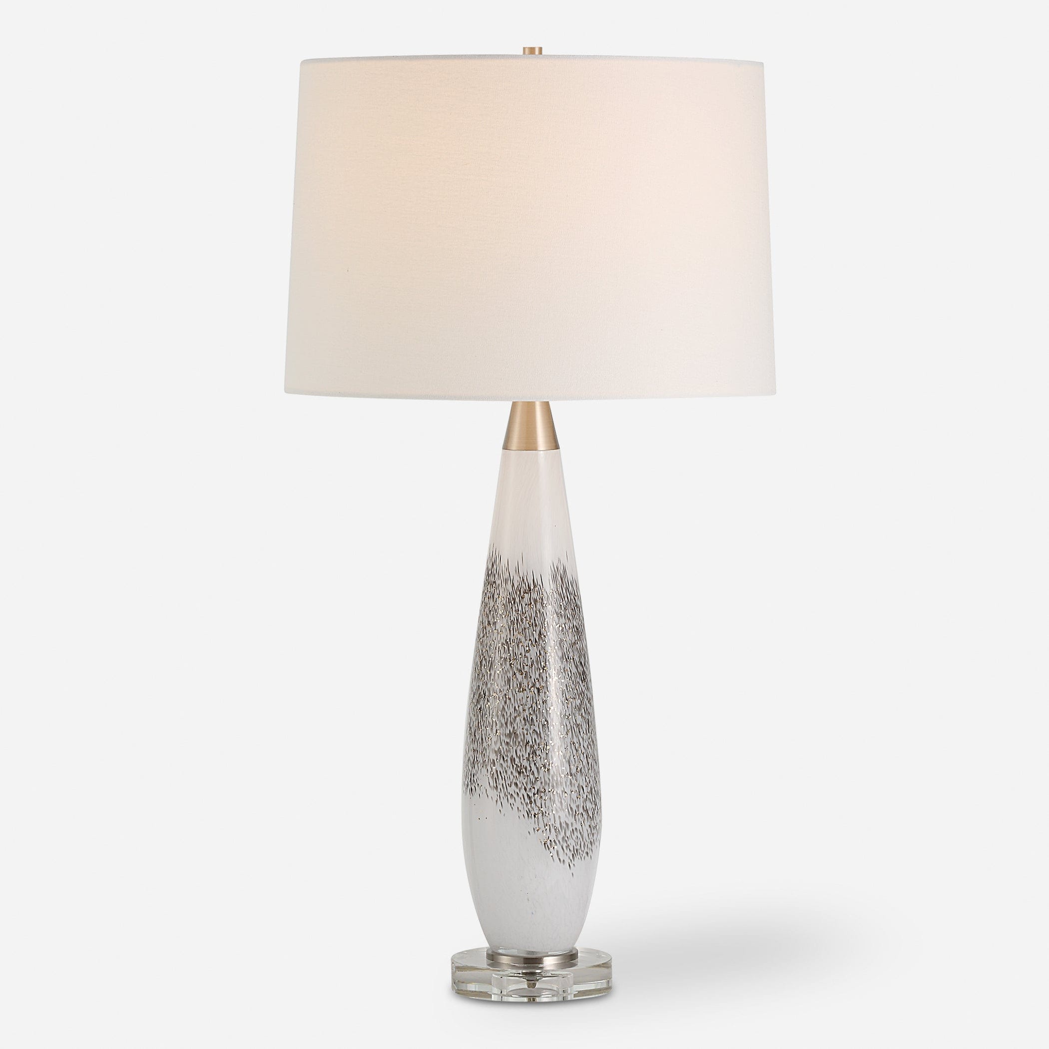 Quinn White & Silver Table Lamp Uttermost