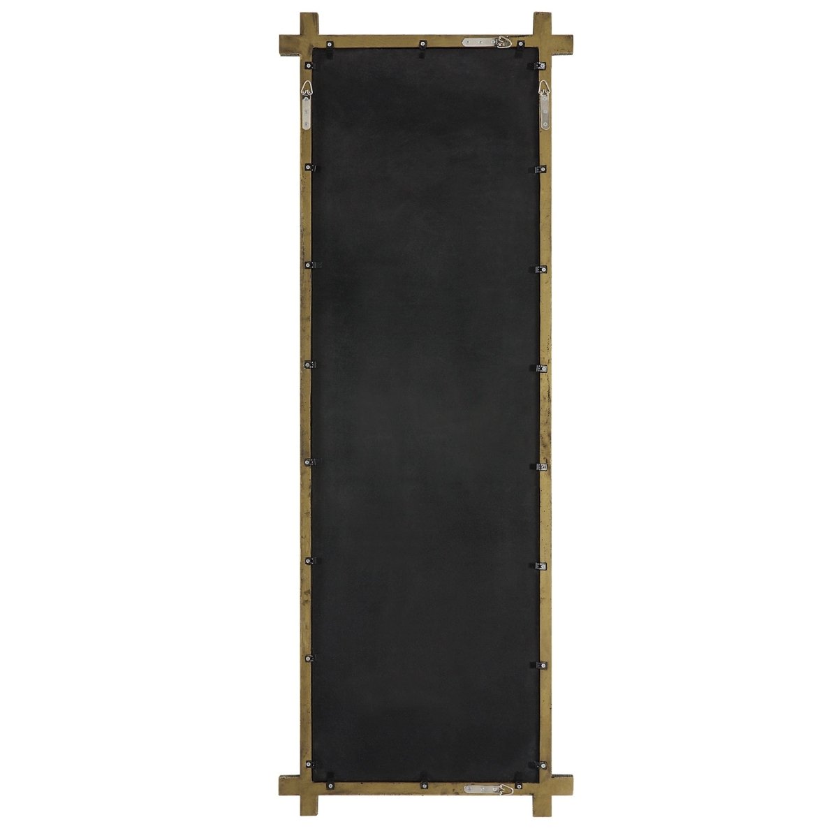 Abanu Ribbed Gold Dressing Mirror - Uttermost - Rectangular Mirrors by Modest Hut