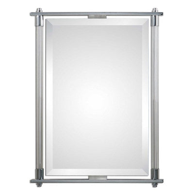 Adara Chrome Mirror - Uttermost - Rectangular Mirrors by Modest Hut