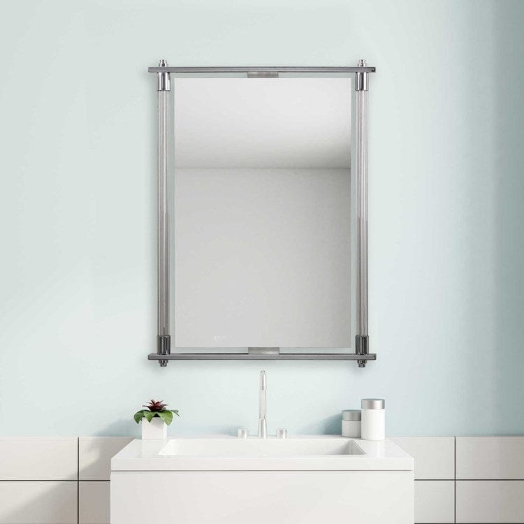 Adara Chrome Mirror - Uttermost - Rectangular Mirrors by Modest Hut