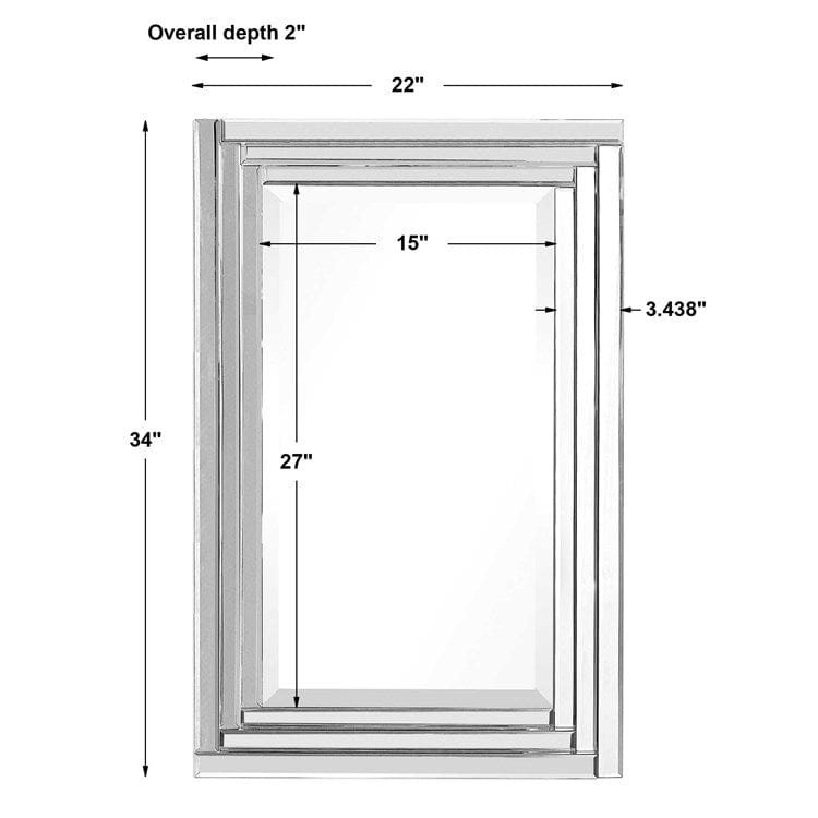 Alanna Vanity Mirror - Uttermost - Rectangular Mirrors by Modest Hut