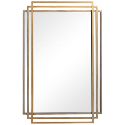 Amherst Brushed Gold MIrror - Uttermost - Rectangular Mirrors by Modest Hut