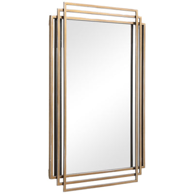 Amherst Brushed Gold MIrror - Uttermost - Rectangular Mirrors by Modest Hut