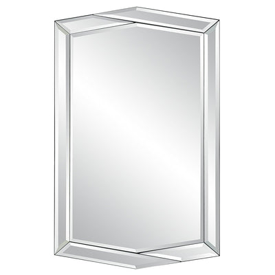 Asymmetrical Design Black Framed Mirror - Uttermost - Rectangular Mirrors by Modest Hut