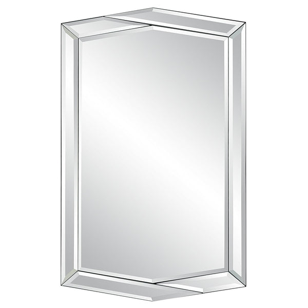 Asymmetrical Design Black Framed Mirror - Uttermost - Rectangular Mirrors by Modest Hut