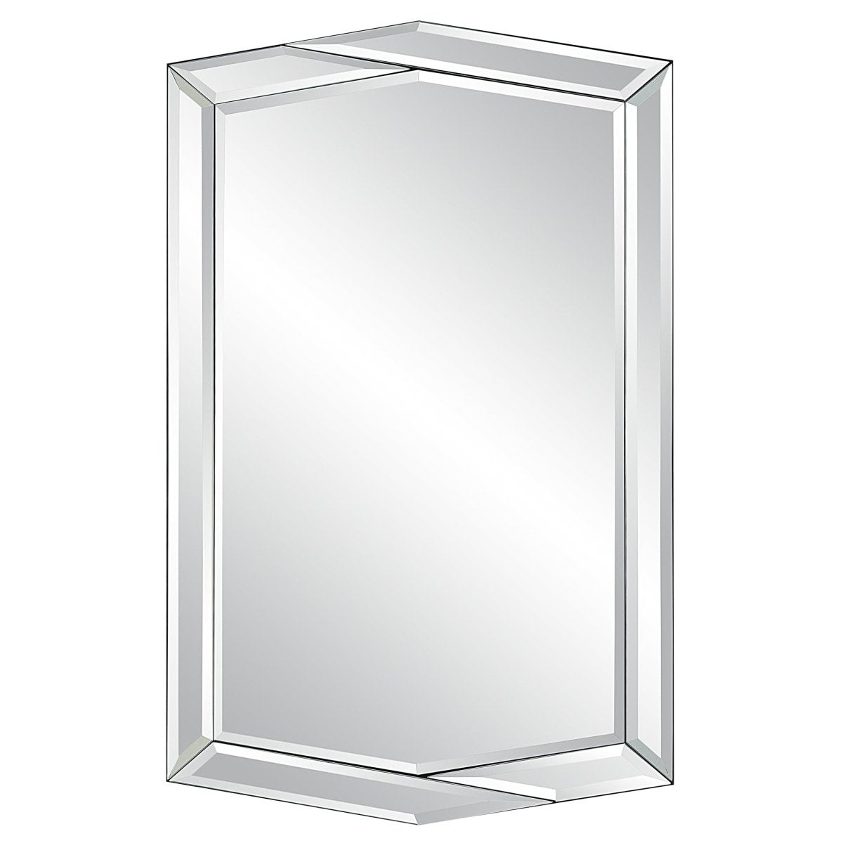 Asymmetrical Design Black Framed Mirror - Uttermost - Rectangular Mirrors by Modest Hut